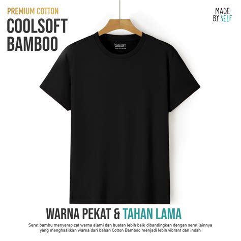 Jual Kaos Coolsoft Katun Bambu Tebal 24S Cotton Bamboo Kaos Polos