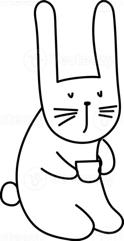 Cute Bunny Cartoon Doodle 33850037 Png