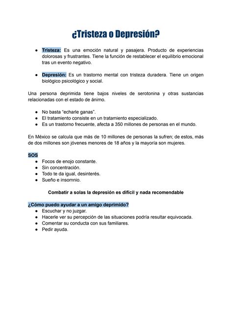 Solution Diferencia Entre Trizteza Depresi N Y Baja Autoestima Studypool