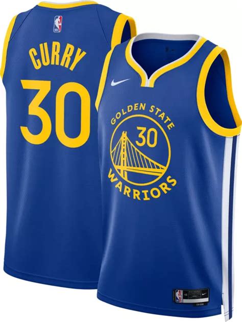 Nike Mens Golden State Warriors Stephen Curry 30 Blue Dri Fit Swingman Jersey Dicks