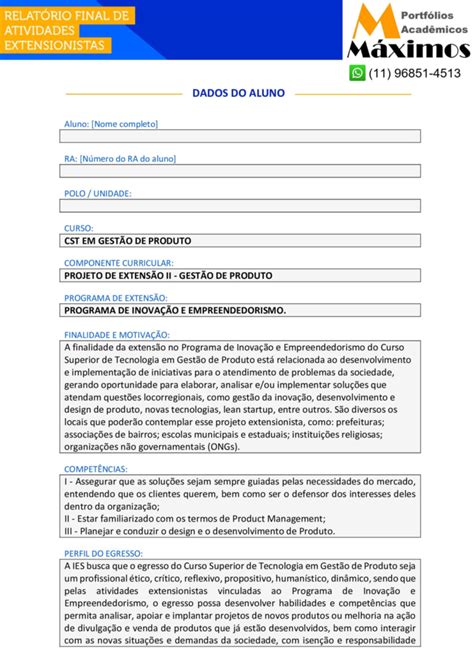 Arquivos Projeto De Extens O Ii Gest O De Produto Portf Lios