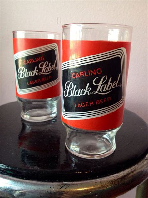 Vintage Carling Black Label Lager Beer Glasses on Etsy, $11.00 ...