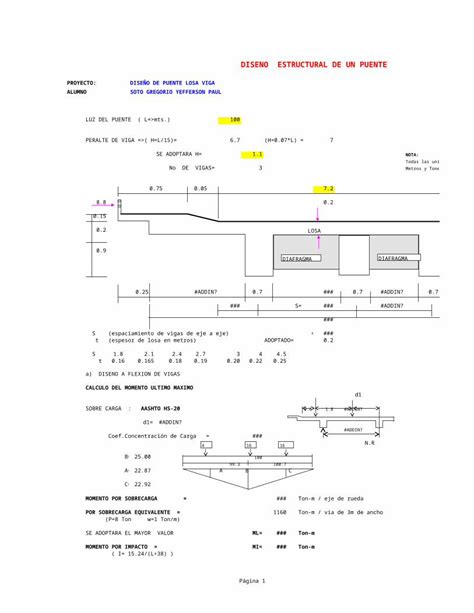 XLS DISENO DE PUENTE LOSA ESTRIBOS Xls DOKUMEN TIPS