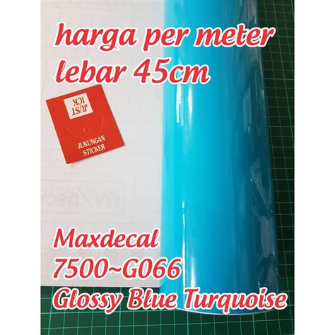 Jual Stiker Sticker Vinyl Maxdecal Glossy Doff Turquoise Blue