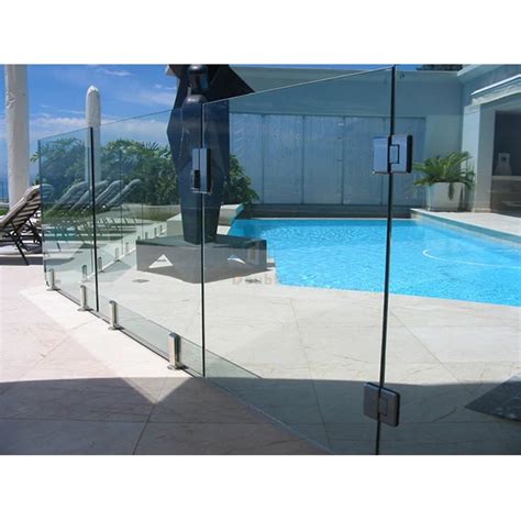 Outdoor Swimming Pool Glass Railing Stainless Steel Spigot Balustrade