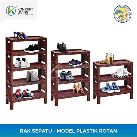 Rak Sepatu Plastik Motif Rotan Tabitha Lazada Indonesia