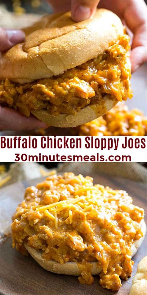 Buffalo Chicken Sloppy Joes