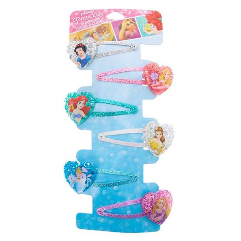 Disney® Princess Glitter Snap Hair Clips - 6 pack | Claire's | Disney ...