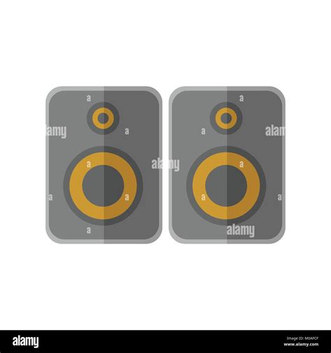 Stereo Studio Speakers Vector Illustration Graphic Design Stock Vector