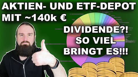 Wie Viel DIVIDENDEN Bringt Unser 140 000 Aktien Und ETF Depot YouTube