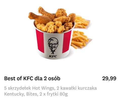 Ile kosztuje kubełek dla 4 osób w KFC Swyft