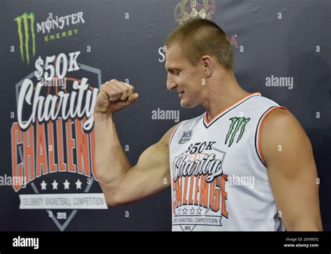 Rob Gronkowski Arrives At The Monster Energy Celebrity Basketball Game