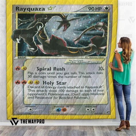 Best Rayquaza Gold Star Holo Pokemon Quilt Express Your Unique Style With Boxboxshirt