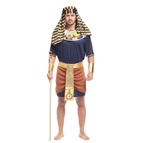 Men Egyptian Pharaoh Cosplay Middle East Arab Warrior Dress Fantasia Adulto Purim Carnival