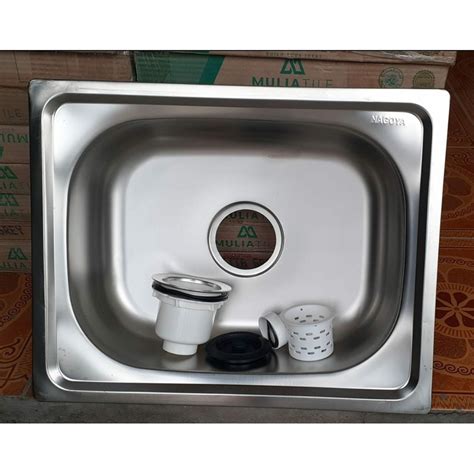 Jual BAK CUCI PIRING 1 LUBANG TEBAL SINK Satu Lubang 50x40x14 Nagoya