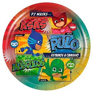 Adesivo Redondo Para Lembrancinha Festa PJ Masks Rizzo Embalagens