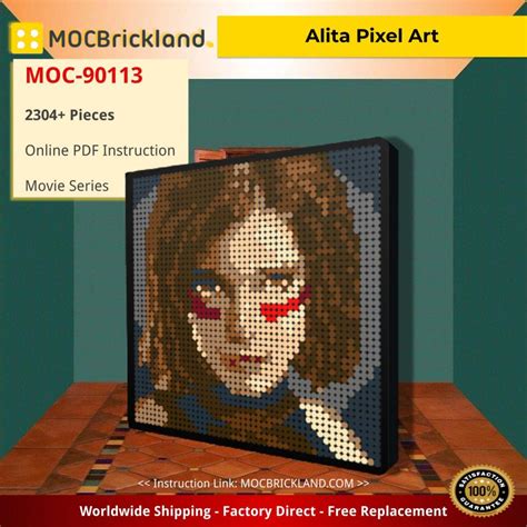 Alita Pixel Art Movie Moc With Pieces Moc Brick Land