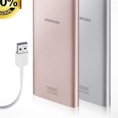 Jual POWERBANK SAMSUNG 10000 MAH DUAL USB WITH CABLE TYPE-C SLIM POWER ...