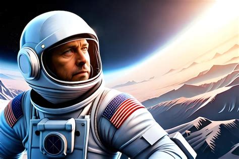 Premium AI Image | 3d astronaut spaceman on space background 3d ...