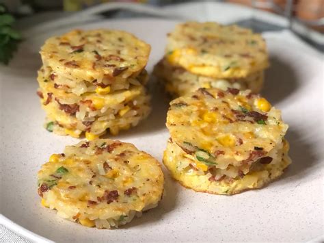 Torticas de arroz maíz y tocineta Receta de Canola Life