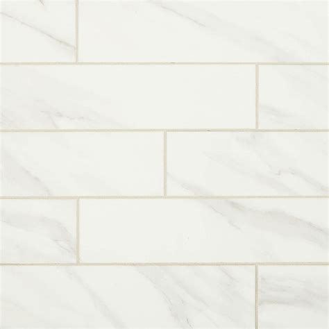 Daltile Selwyn Bianco Calacatta 4 In X 16 In Glazed Ceramic Wall Tile