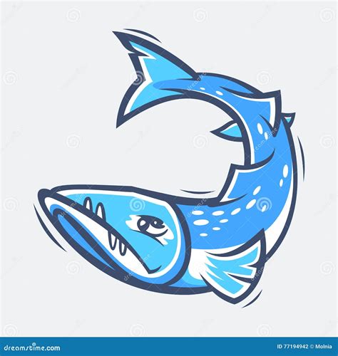 Cartoon Barracuda Vector Illustration | CartoonDealer.com #75493718