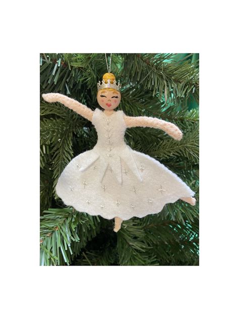 Snow Queen Wool Felt Ornament Pattern From Nutcracker Ballet Etsy