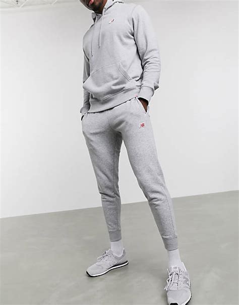 New Balance Small Logo Joggers In Grey Asos