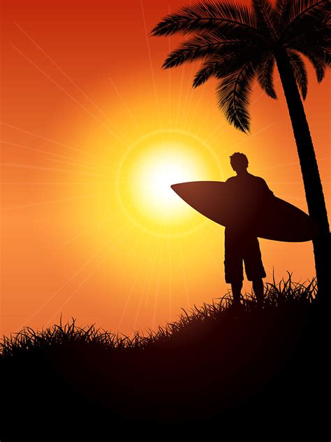 Surfer Silhouette 234530 Vector Art at Vecteezy