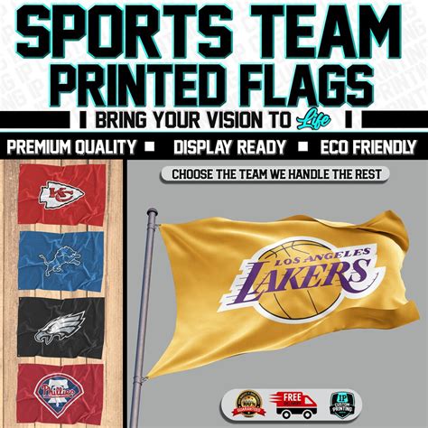 Personalized Sports Team Flags Double Sided 3'x5' - Etsy