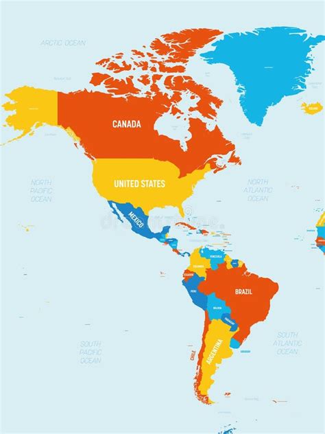 Mapa De Am Rica Mapa Pol Tico Detallado De Alto Nivel Del Continente De