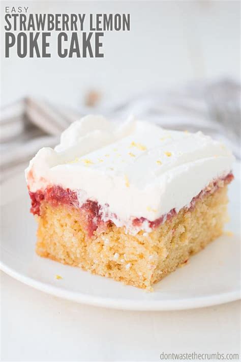 Strawberry Poke Cake Don T Waste The Crumbs