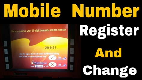 Icici Bank Me Mobile Number Kaise Register Change Kare Youtube