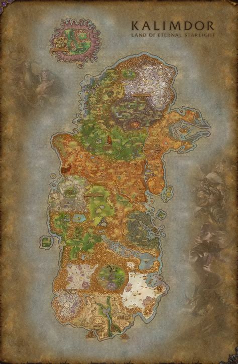 World of Warcraft Kalimdor map | Fanart by SolarielDawnstar on DeviantArt