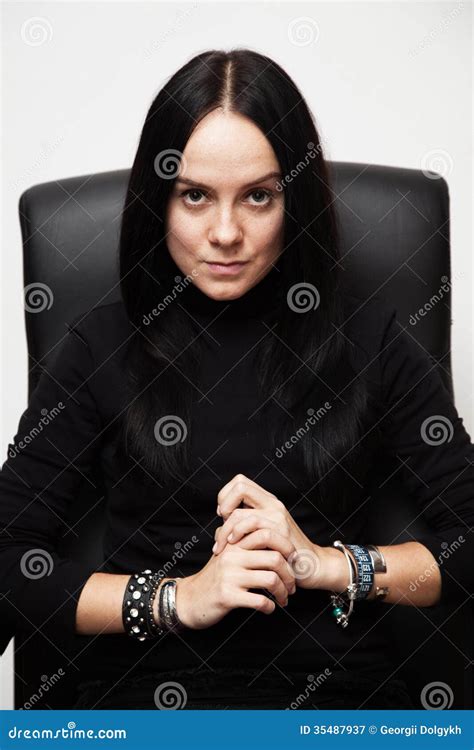 Strict Woman Portrait Stock Image Image Of Portrait