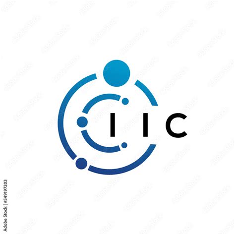 IIC letter technology logo design on white background. IIC creative ...