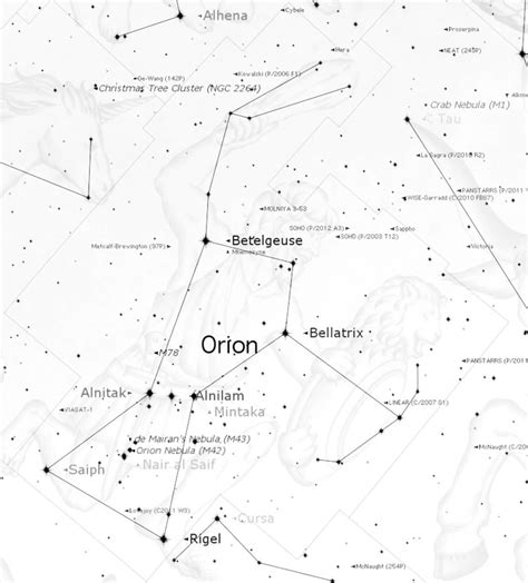 Constellation Map Orion