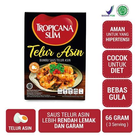 Jual Tropicana Slim Bumbu Saus Telur Asin Sachet Lebih Rendah Lemak