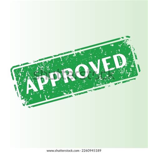 Approved Green Ink Stamp Vector Illustration Stock Vector Royalty Free