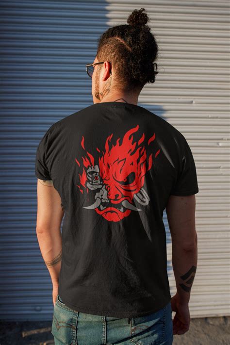 Cyberpunk Samurai T Shirt Video Game Futuristic Neon Etsy