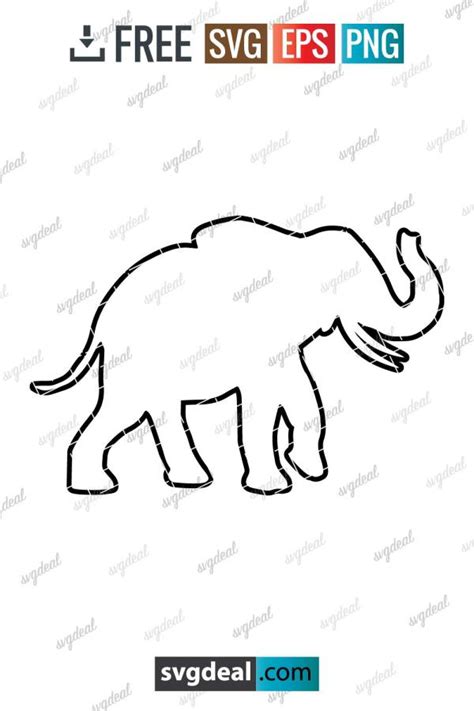 Elephant Outline Svg - Free SVG Files