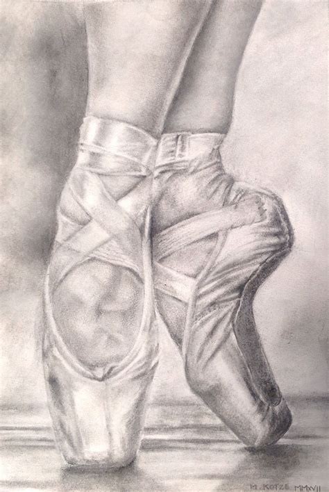 Ballet Shoes Pencil Drawing Madeleine Kotze Ballet Shoes Art