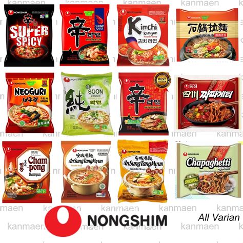 Jual Nongshim Mie Korea Semua Varian Shin Ramyun Halal Neoguri