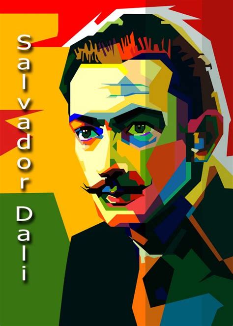 Salvador Dali Pop Art WPAP Retro Art WPAP Digital Art AI People