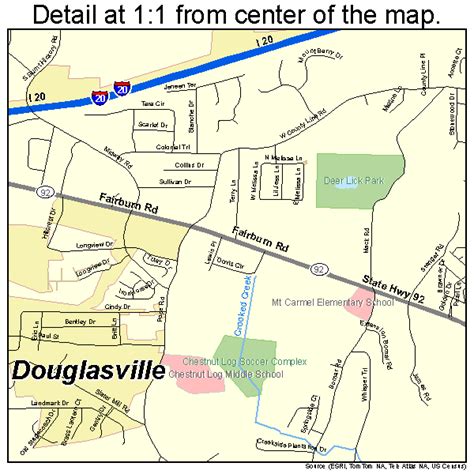 Douglasville Georgia Street Map 1323900