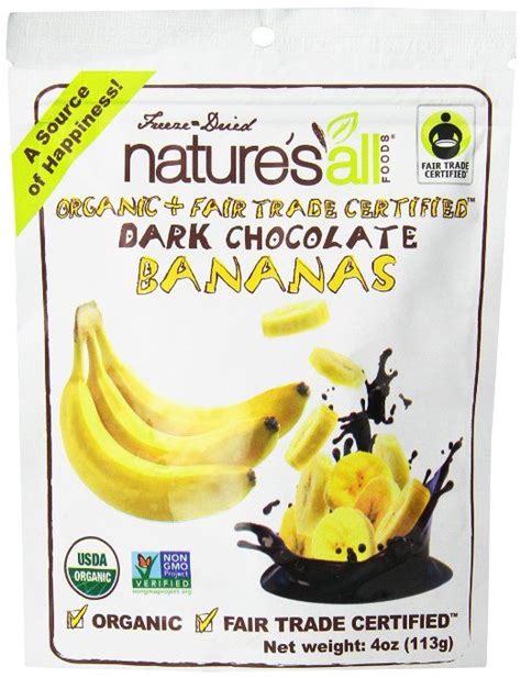 Natierra Nature S Organic Freeze Dried Dark Chocolate Covered Banana