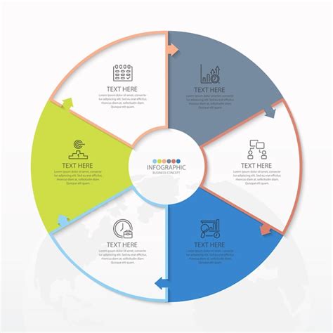 Premium Vector Circle Infographic Template With Steps Process Or