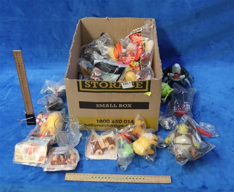 Lot - BOX LOT OF MCDONALD'S COLLECTABLE HAPPY MEAL TOYS, MOSTLY UNOPENED