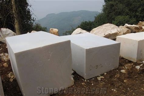 Pure White Marble Blocks From Viet Nam Stonecontact