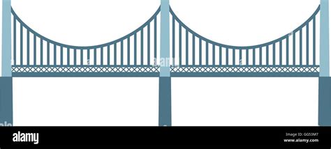 Bridge Silhouette Isolated Icon Stock Vector Image And Art Alamy